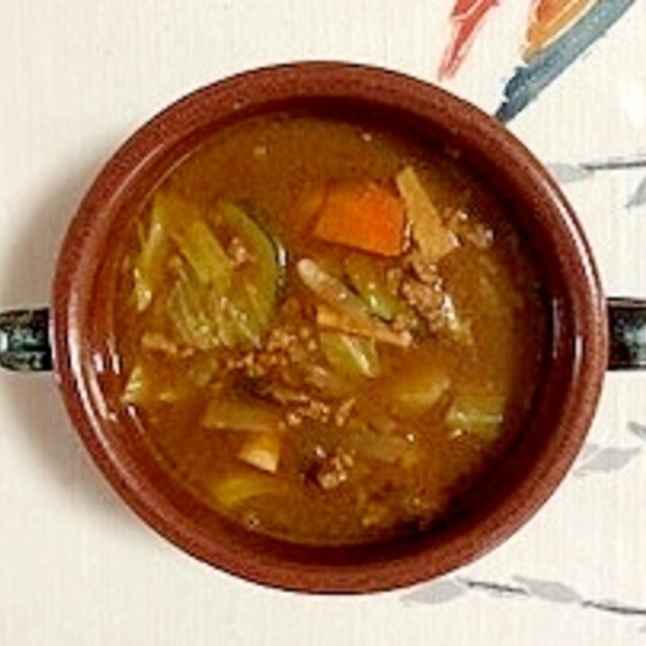 合挽肉、ズッキーニ、エリンギのカレー